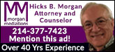 Morgan Mediations: Hicks B. Morgan Sponsorship Banner